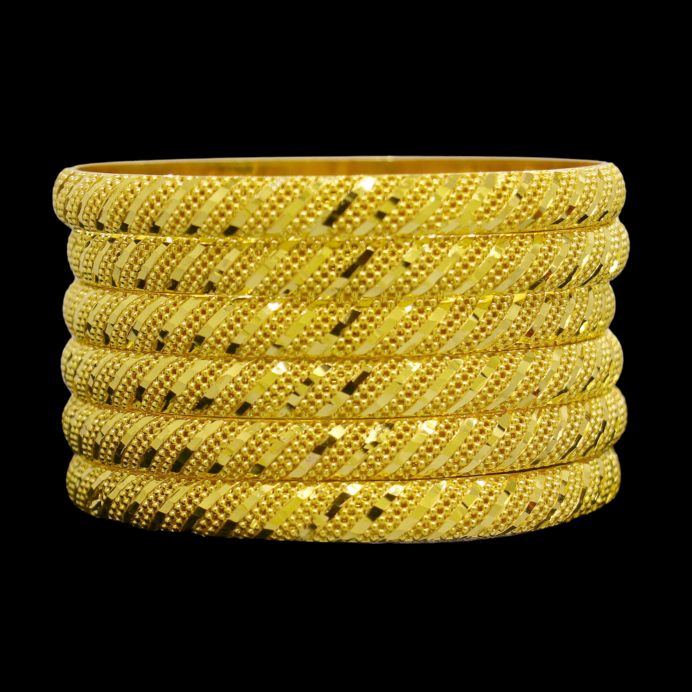21K Gold Bangle Set, M (20) – SW27058